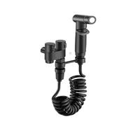 Rubinetto for bidet for WC portatile da bagno, set for bidet a spruzzo for WC Soffione doccia autopulente Rubinetto con valvola ad angolo uno in due per lavelli per roulotte e case(Noir)
