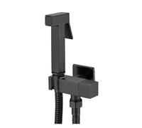 Rubinetto for Bidet in Ottone, spruzzatore for Bidet Portatile in Oro, rubinetti for Doccia igienici, Rubinetto Singolo for Acqua Fredda autopulente(Black)
