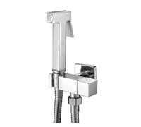 Rubinetto for Bidet in Ottone, spruzzatore for Bidet Portatile in Oro, rubinetti for Doccia igienici, Rubinetto Singolo for Acqua Fredda autopulente(Chrome)