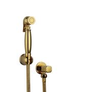 Rubinetto for bidet portatile in ottone massiccio con doccetta igienica ad alta pressione e spruzzatore for WC in oro AP2107(A SET)