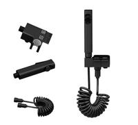 Rubinetto For Doccia Bidet In Ottone Massiccio, Miscelatore For Acqua Calda E Fredda, Rubinetti For WC Pressione Dell'Acqua Regolabile(Black)