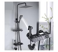 Rubinetto for doccia for a pioggia for bagno Set con display digitale, Colonna a, for bidet 25C / 30CM Annaffiatoio(Gray-ABS-B)