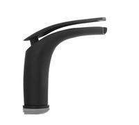 Rubinetto for lavabo a cascata in rame, miscelatore for lavabo con miscelatore caldo freddo, gru for miscelatore da bagno bianco nero Hardware for la casa(A Short Black)