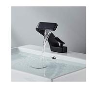 Rubinetto for lavabo a cascata, miscelatore for acqua calda e fredda monocomando in ottone induttivo, rubinetto for da bagno for la casa con tubi di ingresso,B(B)