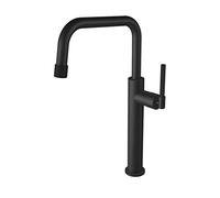 Rubinetto for lavabo alto da bagno, rotazione a 360°, rubinetto for in ottone, for appoggio, for a foro singolo, grigio pistola