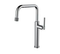 Rubinetto for lavabo alto da bagno, rotazione a 360°, rubinetto for lavabo in ottone, rubinetto for lavabo da appoggio, rubinetto for lavabo a foro singolo, grigio pistola