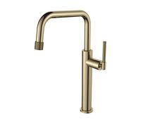 Rubinetto for lavabo alto da bagno, rotazione a 360°, rubinetto for lavabo in ottone, rubinetto for lavabo da appoggio, rubinetto for lavabo a foro singolo, grigio pistola