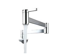 Rubinetto for lavabo con braccio girevole estensibile, rubinetto da cucina pieghevole a parete in ottone for lavello singolo freddo Design senza perdite(Chrome Type A)