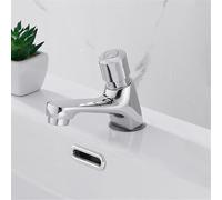 Rubinetto for lavabo con finitura in ottone cromato, rubinetto for lavabo con funzione di ritardo, for hotel, bagni pubblici, lavabo, rubinetto for lavabo con pulsante di ritardo(Style 1)