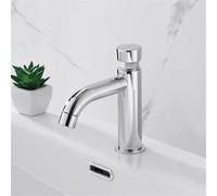 Rubinetto for lavabo con finitura in ottone cromato, rubinetto for lavabo con funzione di ritardo, for hotel, bagni pubblici, lavabo, rubinetto for lavabo con pulsante di ritardo(Style 7)