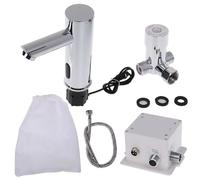 Rubinetto for lavabo con sensore a infrarossi for bagno, rubinetto for senza contatto, montaggio sul ponte(Silver LONG)