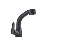 Rubinetto for lavabo con sollevamento retrattile, doccetta estraibile flessibile, miscelatore montato sul piano, beccuccio a doppia modalità(Matte Black)
