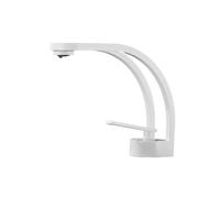 Rubinetto for lavabo creativo tutto in rame, WC del bagno sotto il rubinetto for lavabo, rubinetto for acqua calda e fredda cromato bianco(White)
