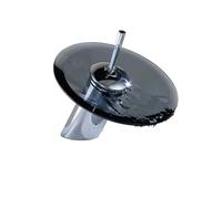 Rubinetto for lavabo da bagno a cascata in vetro colorato, rubinetto for cromato, miscelatore monocomando rotondo montare sul piano(Black Glass)