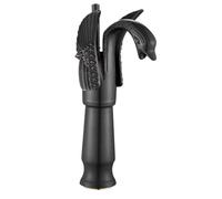 Rubinetto for lavabo da bagno a forma di cigno, in ottone anticato, bronzo, a forma di cigno, con maniglia singola e un foro, miscelatore for lavabo, montaggio su ponte, rubinetto a forma di uccello