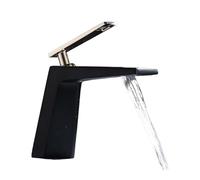 Rubinetto for lavabo da bagno bianco nero, rubinetti a cascata for vasca a forma cava, miscelatore acqua monocomando 80015(80015H)