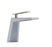 Rubinetto for lavabo da bagno bianco nero, rubinetti a cascata for vasca a forma cava, miscelatore acqua monocomando 80015(80015W)
