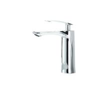 Rubinetto for lavabo da bagno dorato, miscelatore for acqua calda e fredda, nero, stile alto, maniglia singola, montaggio su piano, gru for lavabo(Chrome S)