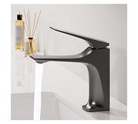 Rubinetto for lavabo da bagno for monocomando in acciaio inossidabile cromato nero dorato Rubinetti for caldo e freddo montati su piano(Gold)