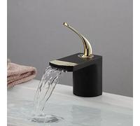 Rubinetto for lavabo da bagno in oro for caldo e freddo for cascata for Miscelatore for Rubinetti Spazzola(Style 5)