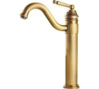 Rubinetto for lavabo da bagno in ottone anticato, set di miscelatori for rubinetti da bagno, rubinetto monocomando for lavabo, girevole a 360°, retrò, caldo e freddo, tutto in rame(BRASS)