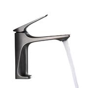 Rubinetto for lavabo da bagno moderno con anima in ottone, miscelatore grigio for acqua calda e fredda, maniglia singola, montaggio a parete, gru for for(Gun Grey)