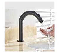 Rubinetto for lavabo da bagno nero con sensore Miscelatore caldo e freddo Rubinetto automatico for sensore Rubinetto for installazione sul ponte Rubinetto for bagno(Black 23CM)