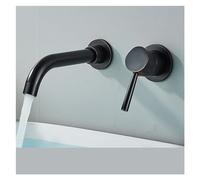 Rubinetto for lavabo da bagno Rubinetto for lavabo in ottone Rubinetto for bagno caldo e freddo Rubinetto a parete nascosto Rubinetto for lavabo con maniglia singola(ORB Black)