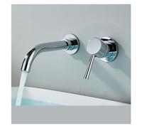 Rubinetto for lavabo da bagno Rubinetto for lavabo in ottone Rubinetto for bagno caldo e freddo Rubinetto a parete nascosto Rubinetto for lavabo con maniglia singola(Chrome)