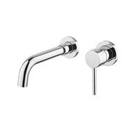 Rubinetto for lavabo for monocomando in ottone for for acqua calda e fredda for a parete, cromato(Chrome)