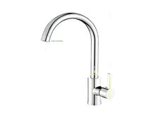 Rubinetto for lavabo girevole a 360° antispruzzo, miscelatore for lavello acqua calda fredda Rubinetto in ottone for cucina Bagno Supporto singolo e rubinetteria a foro(Silver A)