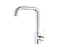 Rubinetto for lavabo girevole a 360° antispruzzo, miscelatore for lavello acqua calda fredda Rubinetto in ottone for cucina Bagno Supporto singolo e rubinetteria a foro(Silver B)