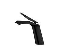 Rubinetto for lavabo in oro, miscelatore monocomando for acqua calda e fredda, senza piombo, in ottone massiccio(Short black)