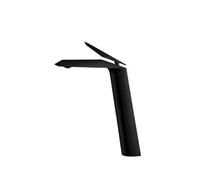 Rubinetto for lavabo in oro, miscelatore monocomando for acqua calda e fredda, senza piombo, in ottone massiccio(Black tall)