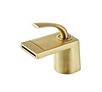 Rubinetto for lavabo in ottone dorato, rubinetto for lavabo da bagno, maniglia singola, vintage, montaggio su ponte, miscelatore for vasca calda e fredda, rubinetti for acqua(Chrome)