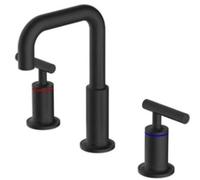Rubinetto for lavabo in ottone massiccio cromato o oro o nero 3 pezzi Set di rubinetti dorati 2 maniglie Rubinetto for lavabo Rubinetto for lavabo BF066g