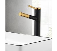 Rubinetto for lavabo Ottone dorato Monocomando caldo freddo Lavaggio estraibile Rubinetto for lavabo for capelli chome Rubinetto for lavabo nero Rubinetto for lavabo Miscelatore for gru ad acqua (Col