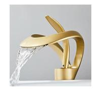 Rubinetto for lavabo Rubinetto for lavabo a cascata, mobiletto da bagno caldo e freddo Rubinetto for lavabo ASN-01(Nickel Gold)