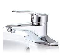 Rubinetto for lavabo, rubinetto for lavabo in ottone, miscelatore for acqua calda e fredda monocomando, rubinetto for lavabo da bagno for uso domestico a tre fori a doppio foro, placcatura