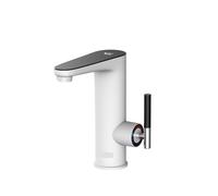 Rubinetto for lavabo scaldabagno 2 in 1 Rubinetti for acqua fredda e calda Rubinetto for geyser istantaneo senza serbatoio Miscelatore for rubinetto elettrico Riscaldamento rapido(Matte White)