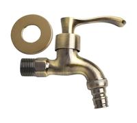 Rubinetto for lavabo, stile antico europeo, decorativo, da esterno, vintage, da giardino, con rubinetto a parete, for mocio(Bronze)