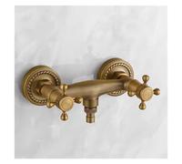 Rubinetto for lavatrice a parete in ottone anticato G1/2, G3/4 rubinetto miscelatore acqua calda e fredda monoforo doppia maniglia(1P)