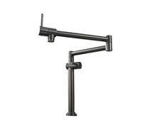 Rubinetto for lavello da cucina a parete, pieghevole ed estensibile, in ottone, con due maniglie, solo for acqua fredda Funzionamento flessibile