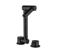 Rubinetto for lavello da cucina pieghevole in acciaio inossidabile resistente montaggio a 2 fori con acqua calda fredda for finestra interna