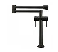 Rubinetto for lavello da cucina pieghevole, miscelatore for riempimento pentole con montaggio su piattaforma Rubinetti braccio oscillante doppio snodo Sfera rotante a due maniglie(Orb)