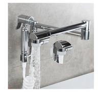 Rubinetto for riempire pentole da cucina pieghevole a parete con spruzzatore for bidet for freddo for lavandino Beccuccio girevole(Chrome)