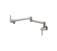 Rubinetto for riempire pentole da cucina pieghevole a parete for acqua fredda a for lavello Beccuccio girevole in ottone(Brushed Nickel)