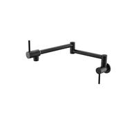 Rubinetto for riempire pentole da cucina pieghevole a parete for acqua fredda a for lavello Beccuccio girevole in ottone(Black Oil Brushed)