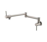 Rubinetto for riempire pentole, rubinetto da cucina pieghevole a parete, rubinetto for lavello singolo freddo monoforo Design senza perdite(Nickel)