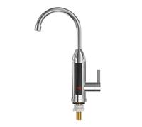 Rubinetto for scaldabagno elettrico da cucina 3000W 220 for riscaldamento a freddo in acciaio inossidabile caldo istantaneo(Silver)